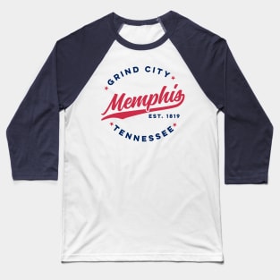 Vintage Memphis Tennessee Grind City Retro USA Baseball T-Shirt